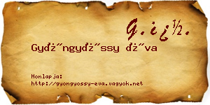 Gyöngyössy Éva névjegykártya