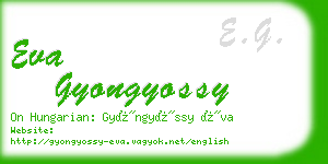 eva gyongyossy business card